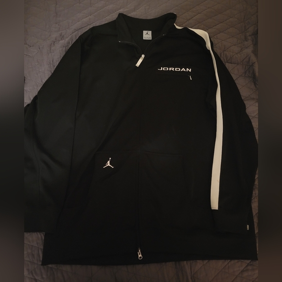 Jordan Brand Track Jacket Black White Size 2X-LARGE - Picture 2 of 6